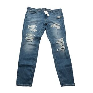 NWT American Eagle Jegging Next Level Stretch Low Rise 18 Regular 34W Light Blue